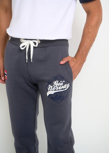 Pantalon de jogging avec logos Gris Fonce