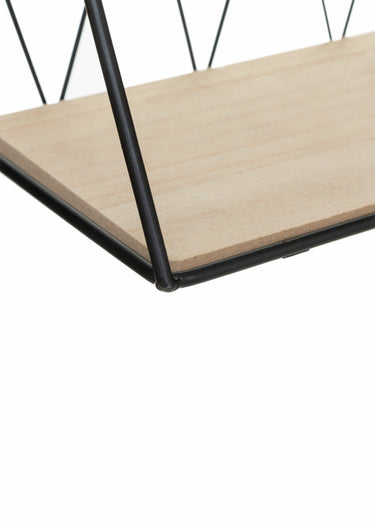 Étagère murale tendance en métal filaire Noir