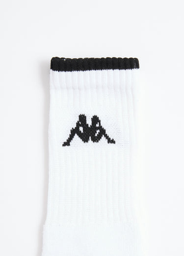 Chaussettes de sport côtelées, claires Blanc