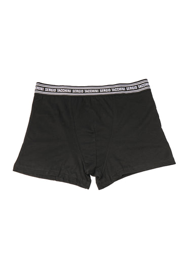 Boxer uni coton mélangé Noir