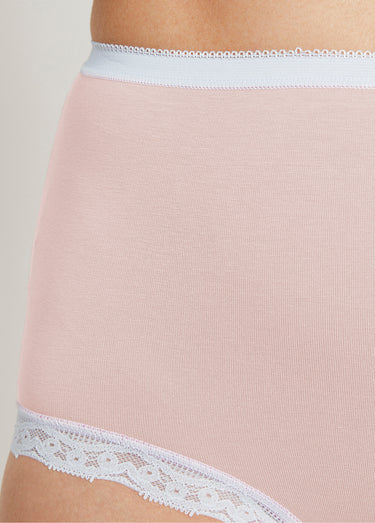 Culottes taille haute, détail dentelle Rose Petale Lot 2