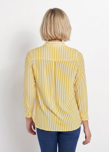 Tunique liquette longue rayée Jaune