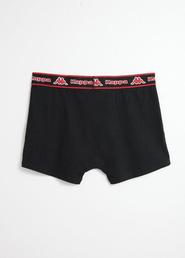 Boxer ceinture logo vif Noir/Rouge
