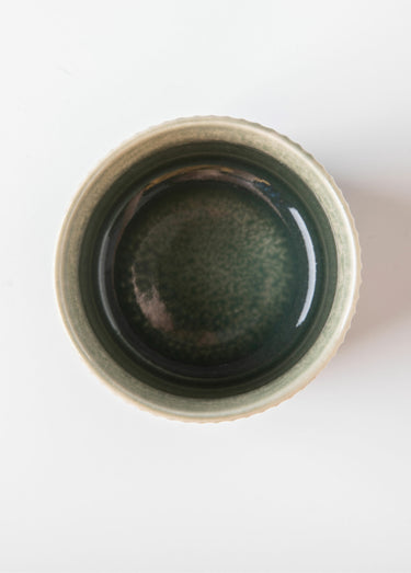 Lot de 4 tasses en grès sans anses, Jade Vert