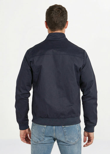 Veste courte zippée avec col montant Marine