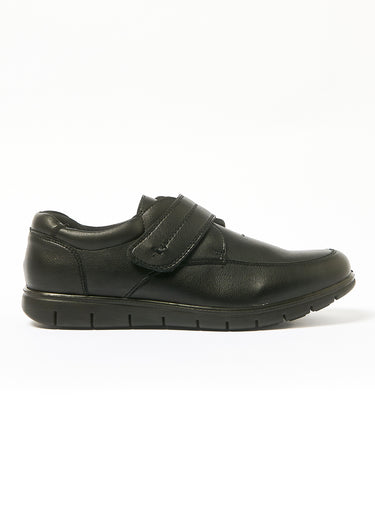 Chaussures derbys antidérapantes avec scratchs Noir