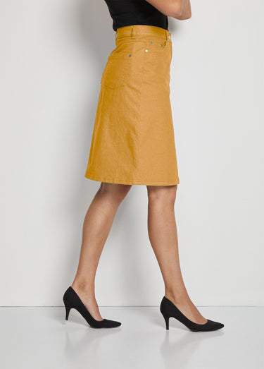 Jupe MORPHOSTYLE en jean couleur stretch Miel