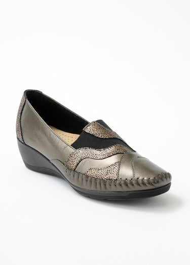 Mocassins cuir largeur confort fantaisie Bronze