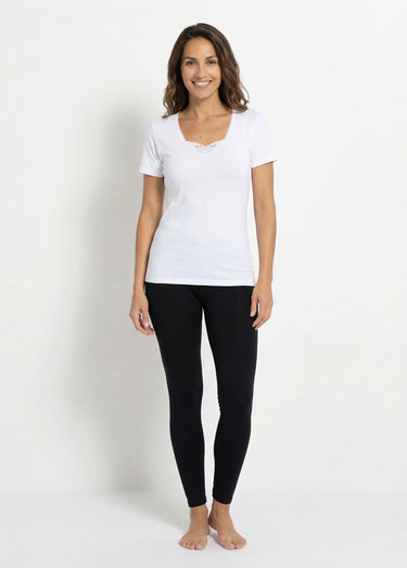 Maillot de corps manches courtes Coton blanc