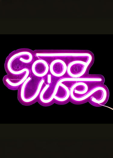 Lampe LED effet néon, Good Vibes Rose