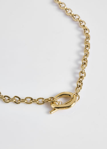 Collier maille forçat, acier inoxydable Dore