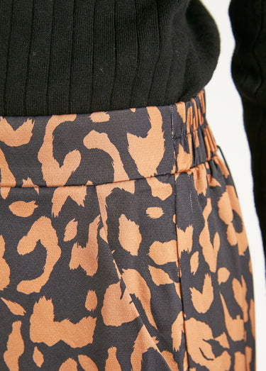 Pantalon fluide élastiqué motif léopard Leopard