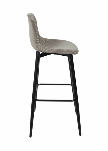 Chaises hautes de bar, velours cotelé 1T Taupe