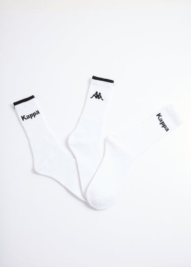 Chaussettes de sport côtelées, claires Blanc