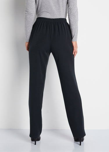 Pantalon infroissable taille semi élastiquée Marine