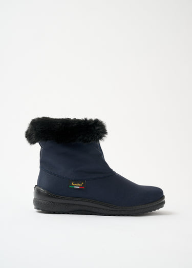 Boots zippées imperméables grande largeur Marine