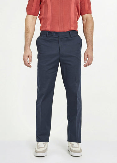 Pantalon ceinture ajustable invisible polycoton Marine