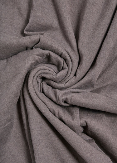 Coupon tissu coton aspect lin, Orage Gris