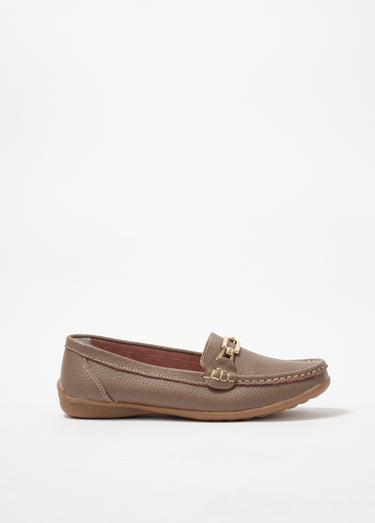 Mocassins détail métal semelle antidérapante Kaki