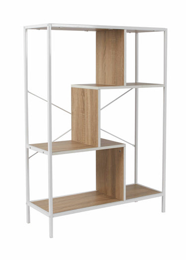 Etagère zigzag 4 niveaux en métal clair Blanc