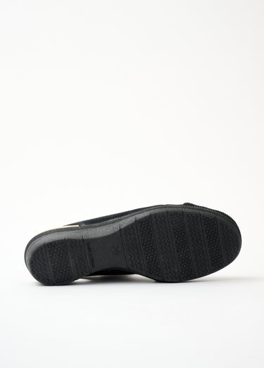 Sandales largeur confort élastiquées Noir