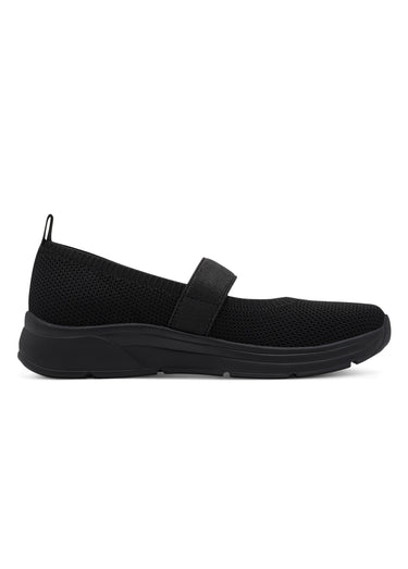 Ballerines sportswear dessus élastiqué Noir