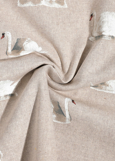 Coupon tissu coton/lin cygnes 2x1,4m Fd Lin