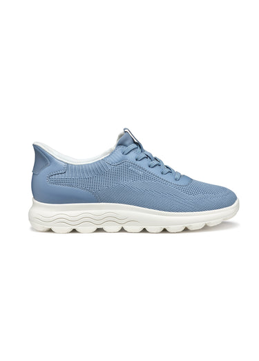 Baskets en mesh avec semelle compensée Bleu