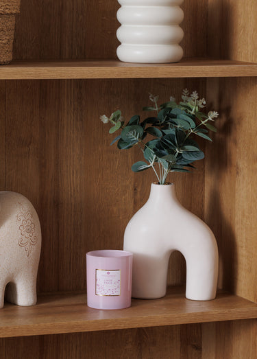 Bougie parfumée, contenant en verre Rose