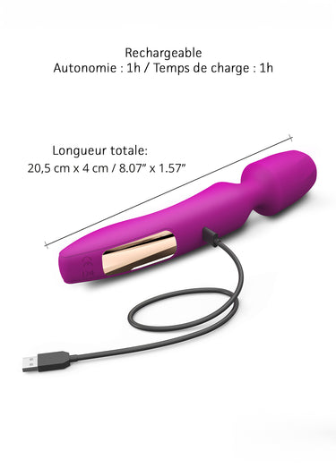 Sextoy 3 en 1 rechargeable R-EVOLUTION Violet