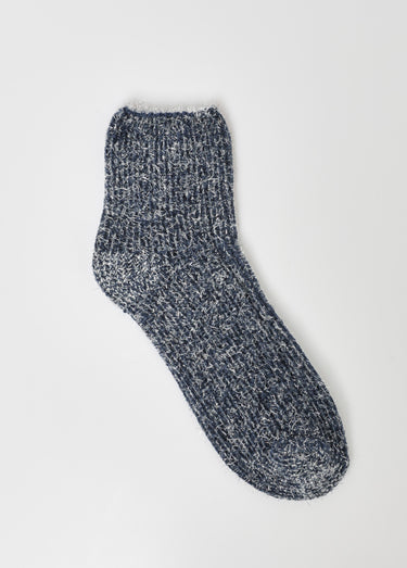 Paire de Chaussettes en maille chenille Marine