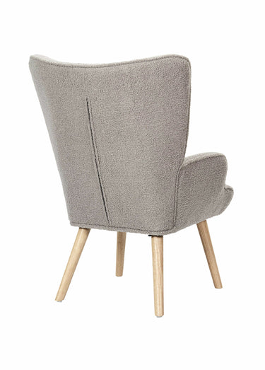 Fauteuil large maille bouclette clair Taupe