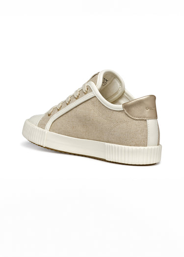 Baskets à lacets en toile Taupe