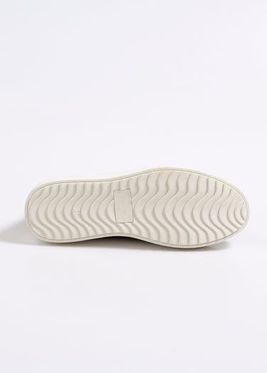 Baskets semelle compensée, lacets fantaisie Camel