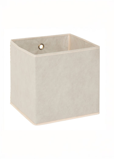 Panier de rangement décor tressé 31x31cm Beige