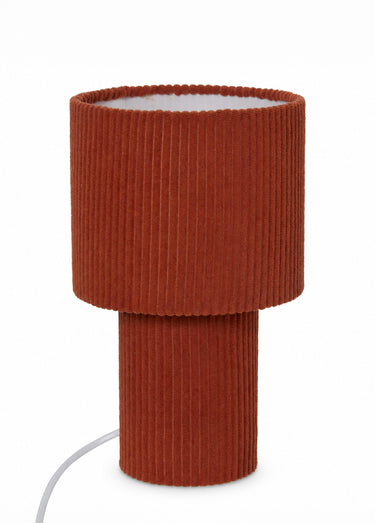 Lampe recouverte velours cotelé JOLINA Terracotta