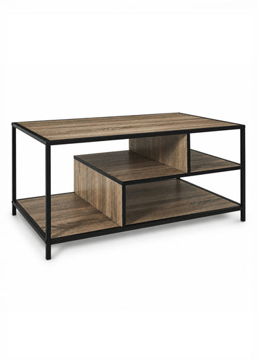Table basse design escalier EDISON Marron/Noir