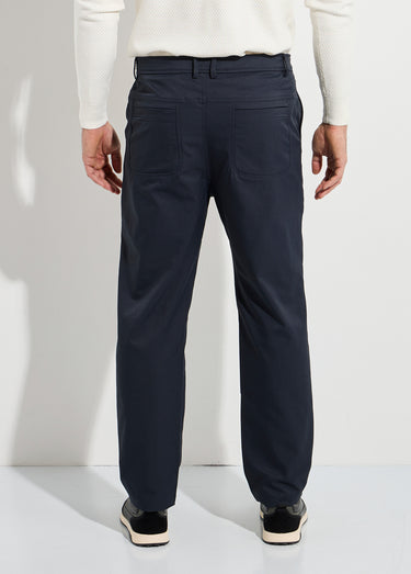 Pantalon de ville en toile stretch Marine