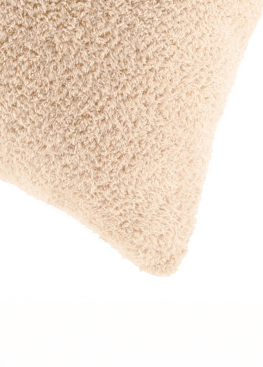 Coussin déco en coral fleece doux Beige
