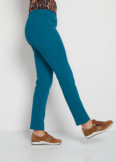 Legging taille élastiquée jersey extensible Uni Lagon