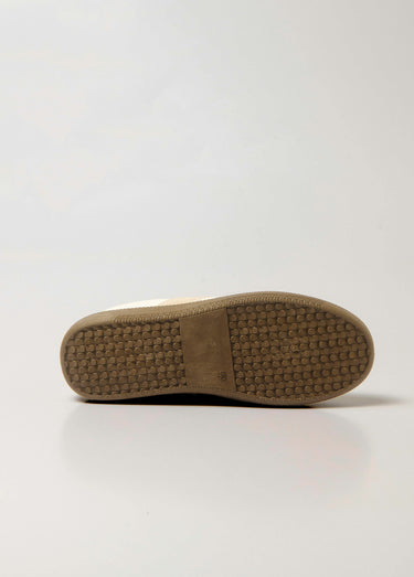 Baskets bicolores avec détails effet daim Blanc