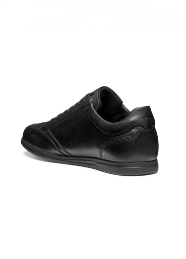 Baskets cuir tendance semelle fine Noir