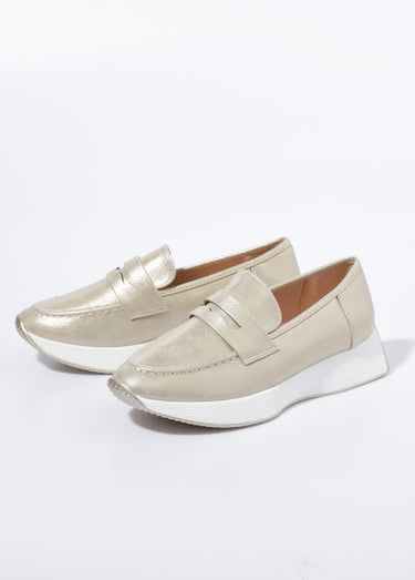 Mocassins semelle compensée contrastante Dore