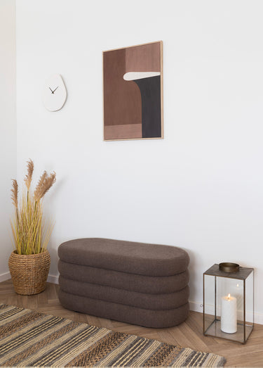 Banc en maille bouclette DARTFORD Marron