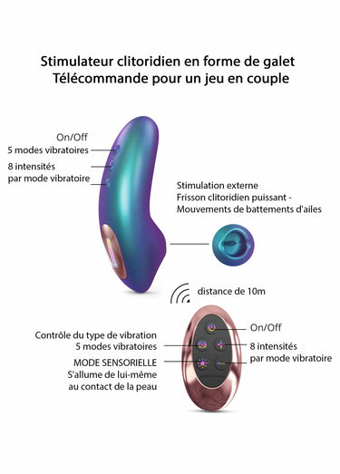 Sextoy clitoridien télécommandé DREAMER Turquoise