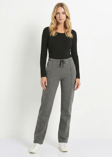 Pantalon détente ceinture élastiquée molleton Gris Anthracite