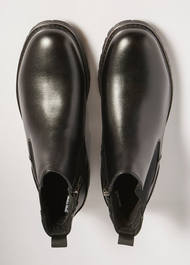 Boots Chelsea avec empiècement talon Noir
