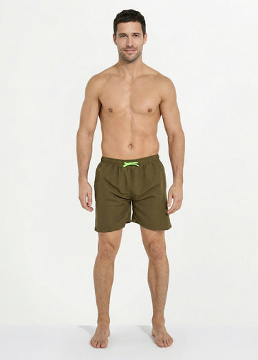 Short de bain avec motif réactif à l'eau Kaki