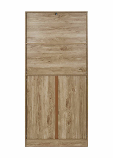 Buffet vaisselier en bois claustra Marron