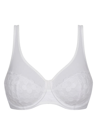 Soutien-gorge emboîtant tulle, GENEROUS BRODERIE Blanc